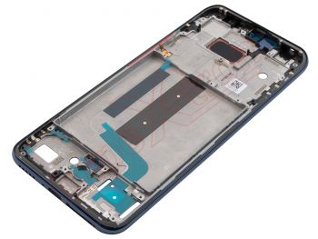 Carcasa frontal / chasis intermedio con marco negro / gris "Cosmic grey" para Xiaomi Mi 10 Lite, M2002J9G